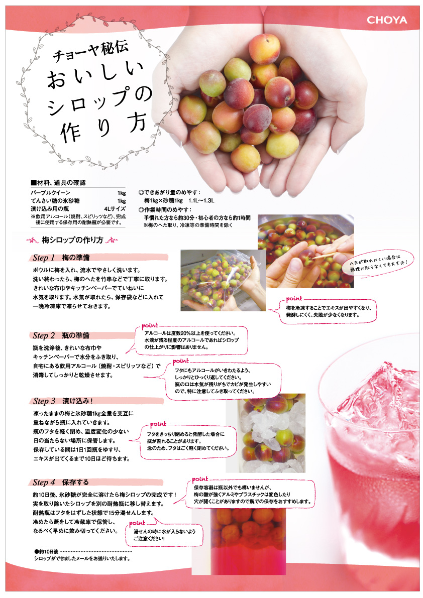 梅シロップレシピ